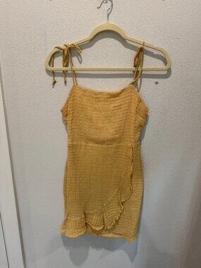 Quiet Storm Beachy Yellow Mini Dress